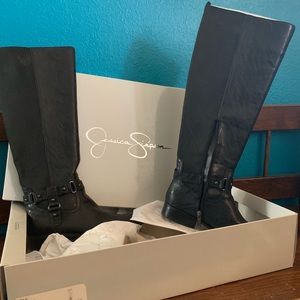 Black riding boots